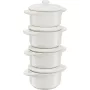 Staub Mini Cocotte Set 4-piece Round, Keramik, Ivory-Valge (1009383)