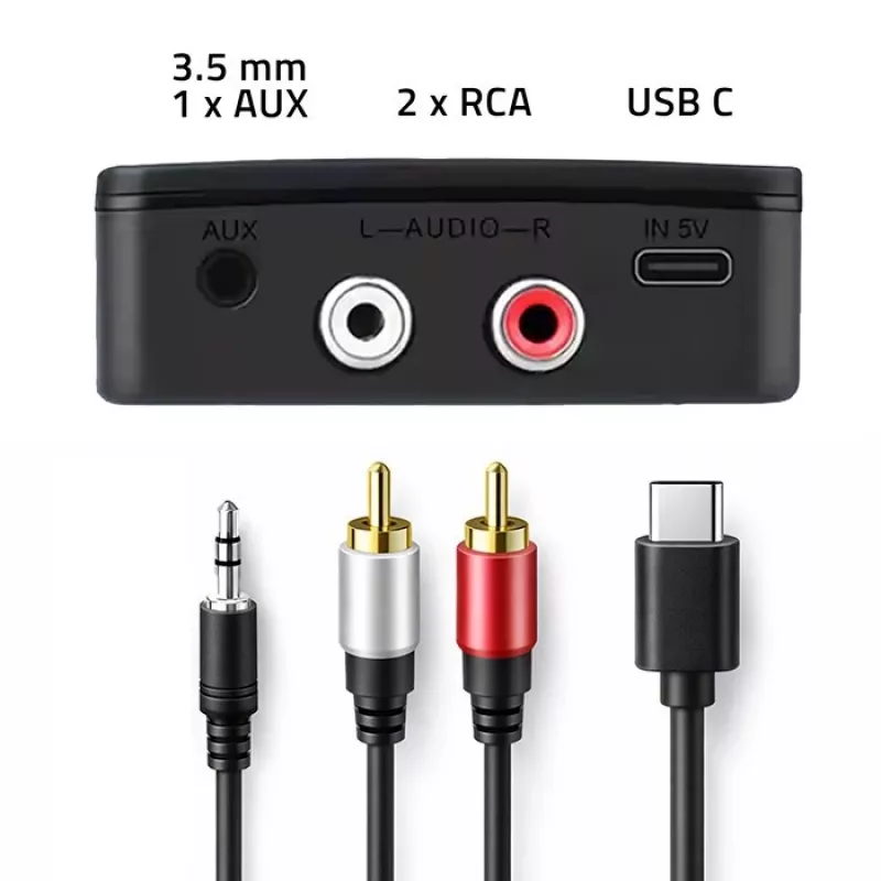 Juhtmevaba Audio HiFi saatja vastuvõtja QOLTEC mudel 56981 — Bluetooth/line-in helisild