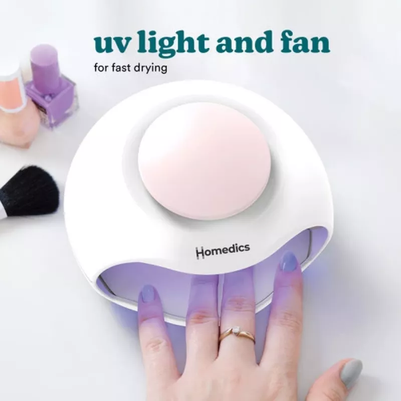 Küünelaki kuivati HoMedics ND-H100WH kompaktne kiirkuivatusseade salongidesse ja kodukasutuseks