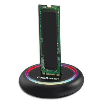 Qoltec 52275 M.2 SSD-draivi dokkimisjaam, SATA/NVMe, USB-C
