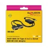 DeLOCK 63950 jadakaabel USB 2.0 Type-A 2 x RS-232 DB9 Must 0,6 m