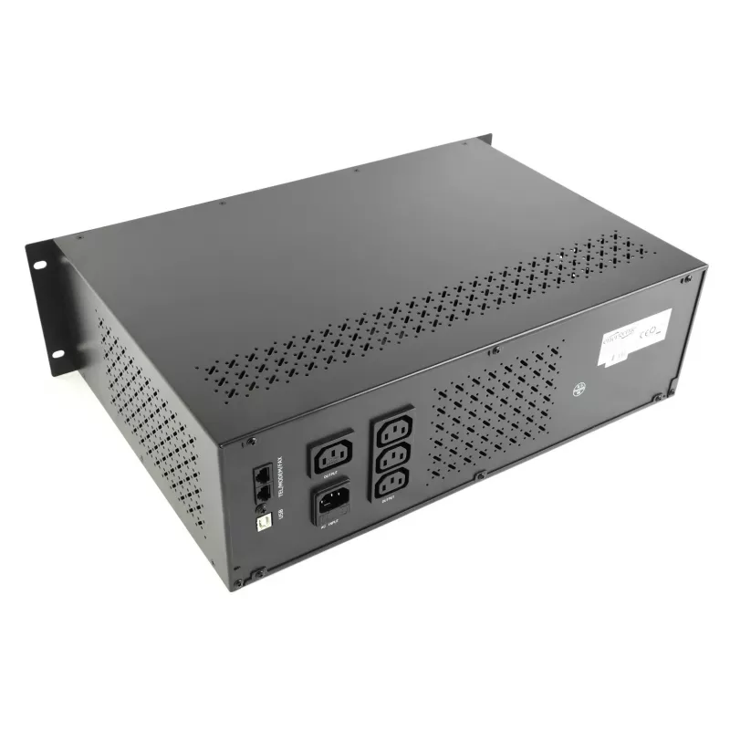 Gembird - Racki UPS 19'' 3.4U 1500VA, 4x IEC 230V väljund, IEC14 sisend, RJ11, USB, LCD Line-Interactive 1.5 kVA 900 W 4 pistikupesa