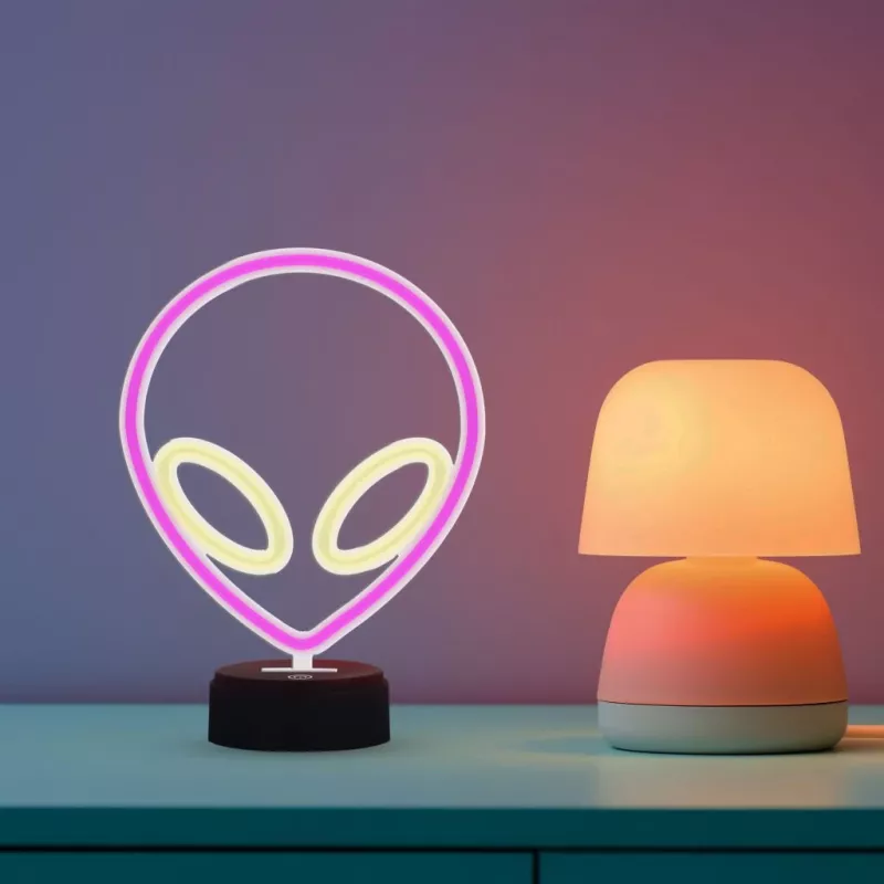 Lauavalgusti MANTA SNL86PK Style Neon Lights UFO Pink – dekoratiivne neoonstiilis roosa valgusti