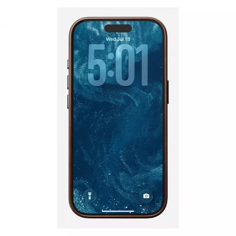 Mobiiltelefoni ümbris Nomad Traditional Leather ümbris iPhone 17 Pro jaoks, nahk, mikrokiud, sobib kuni 6,3 tolli (16 cm), pruun