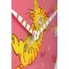 NeXtime klok 8810 Tickle My Tummy, Ø30 cm, Seinale, Roosa/ Mitmevärviline
