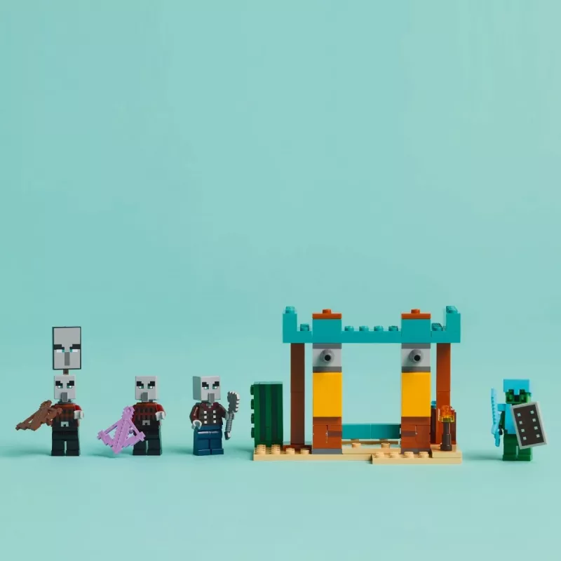 LEGO ehituskomplekt The Illager Desert Patrol 21267 – Minecraft mängukomplekt, 105 detaili, 4 minifiguuri, 80×60×110 mm