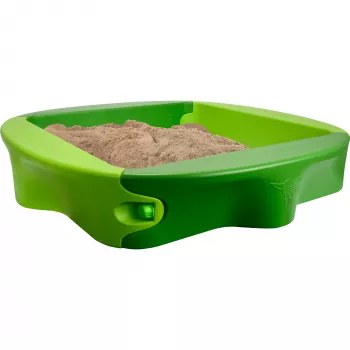 Liivakast Simba‑Dickie BIG 800056733, plast, 1380×1380 mm, sisseehitatud pingid, roheline