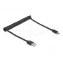 DeLOCK USB-kaabel USB 2.0 0,75 m USB A USB C Must 90368