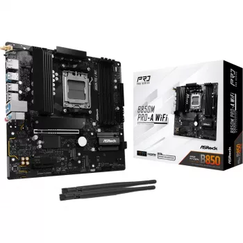 Emaplaat ASRock B850M Pro-A WiFi micro ATX – AMD B850, Socket AM5, DDR5, 4x DIMM, 256GB, Wi‑Fi, 2.5Gb LAN