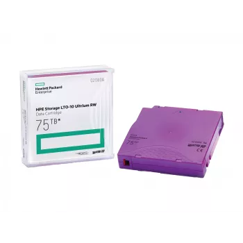 LTO-10 Ultrium andmelindi kassett HP Q2080A — LTO-meedium, 75 TB kokkupressitult, 1035 m, 5,2 µm, 30-aastane eluiga