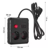Pikendusjuhe MACLEAN MCE387 B — 2 pistikupesa, 3×USB A, 110–240V, 1,5 m kaabel, max 2500W