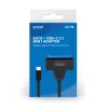 SAVIO SATA–USB-C liidesekaabel AK-69, SATA-emane–USB-C-isane, USB 3.2 Gen 1 (5 Gbit/s), 0,25 m, must