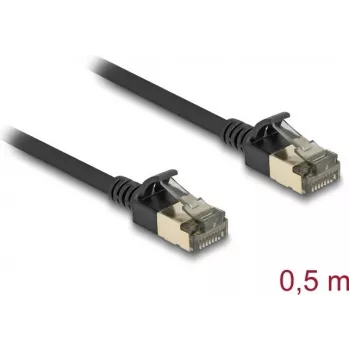 võrgukaabel DeLOCK RJ45 Cat.8.1 0,5 m Must