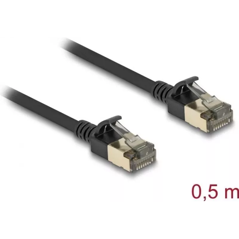 võrgukaabel DeLOCK RJ45 Cat.8.1 0,5 m Must