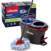 Põrandamopp VILEDA Mikrokiust 320 mm, teleskoopkäepide 55–123 cm, pestav, 360° pöörlev pea, must/sinine/punane