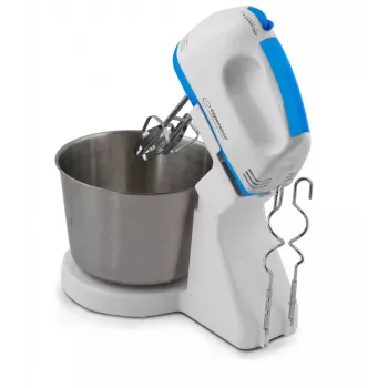 Stand mixer ESPERANZA EKM019WB — 150 W, 2,5 l kauss, 7 kiirust, tainakonksud, topeltvispel, valge