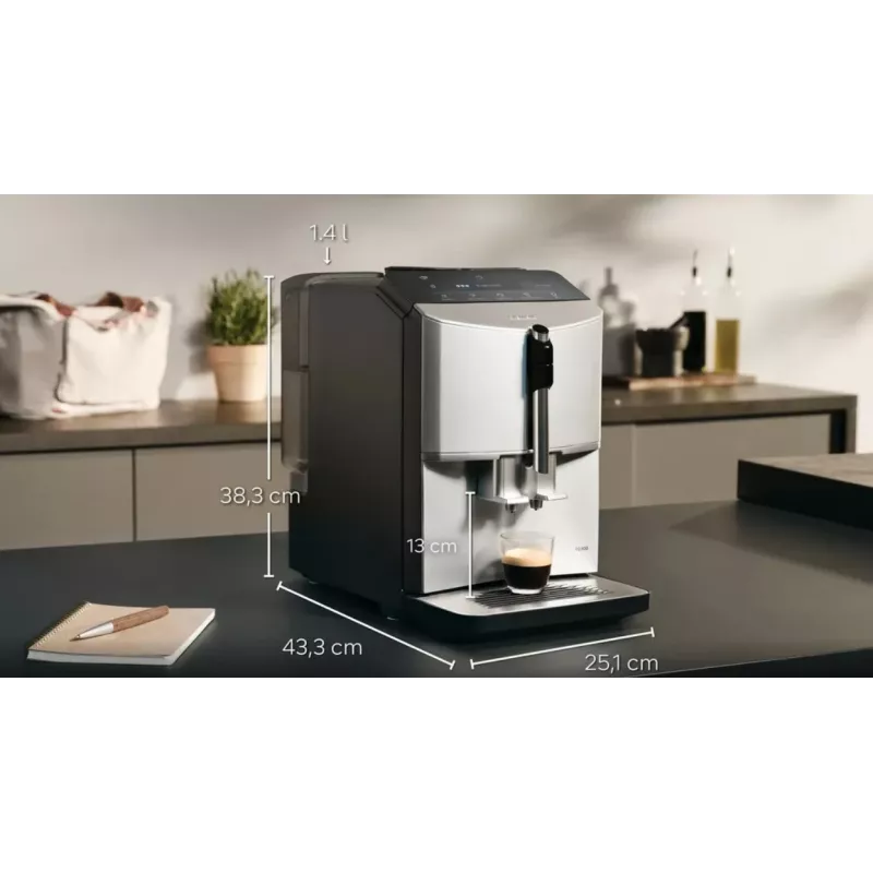 Siemens TF303E01 EQ300 espressomasin (hõbedane; 1300W)