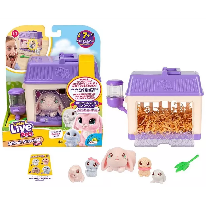 Interaktiivne mänguasi Cobi Little Live Pets Mama Surprise Mini Bunny MO-26625, väike interaktiivne kujuke
