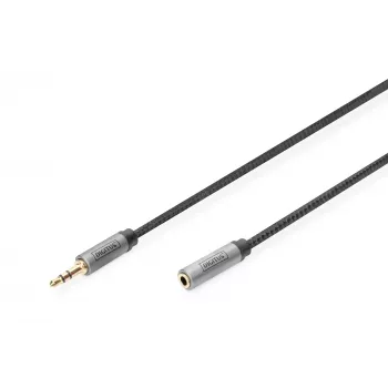 Digitus Audio pikenduskaabel 3,5 mm pistik 3,5 mm pesasse 1,8 m Must