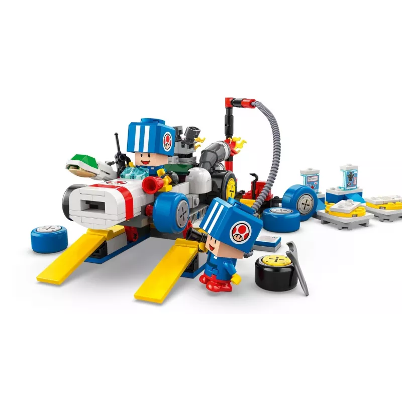 Konstruktsioonimänguasi LEGO komplekt 72035 Super Mario Mario Kart Toadi töökoda, interaktiivsed tasemed ja figuurid