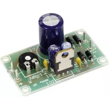 Pingeregulaatori PCB komplekt H-TRONIC LM317-T jaoks, väljund 1,2–32 V DC (komplekt ilma regulaatorita)