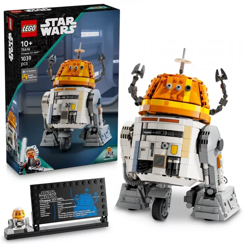 Ehituskomplekt LEGO Star Wars Chopper C1-10P Astromech Droid mudel 75416, 1039 tükki, vanus 10+, kõrgus 220 mm