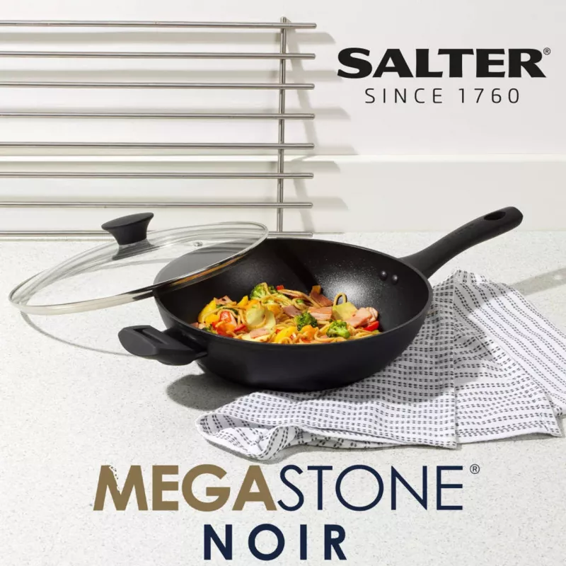 Wok Salter BW09329AR 28 cm Megastone Noir mittenakkuva kattega