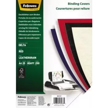 Fellowes - A4 (210 x 297 mm) - Punane - 250 g/m² - 25 tk. köitmiskatte kaas, valmistatud papist (5373702)