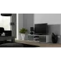 TV-kapp cama meble SOHO 140 — 1400×430×370 mm, valge pealispind, puitlaastplaat, valge raam, valge/hall läikiv