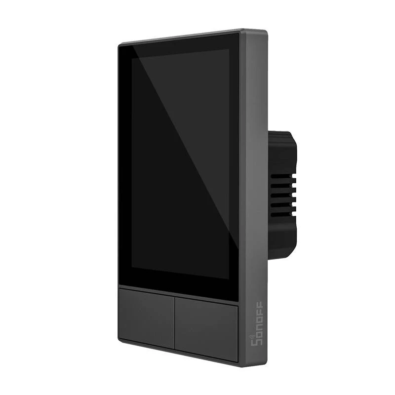 Seinale paigaldatav nutikas Wi‑Fi juhtpaneel Sonoff NSPanel must 120 mm