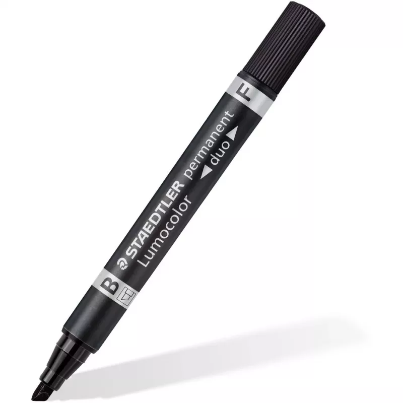 Püsimarker Staedtler Lumocolor permanent duo 348 B must 1 tk