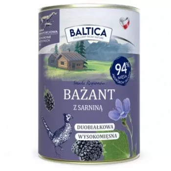 BALTICA regionaalsed maitsed Faasan hirvelihaga - märg koeratoit - 400g