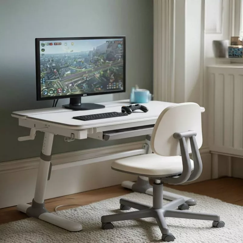 Ergo Office laste ergonoomiline kõrgusega reguleeritav laud, hall, max 100kg, ER-417 2cz