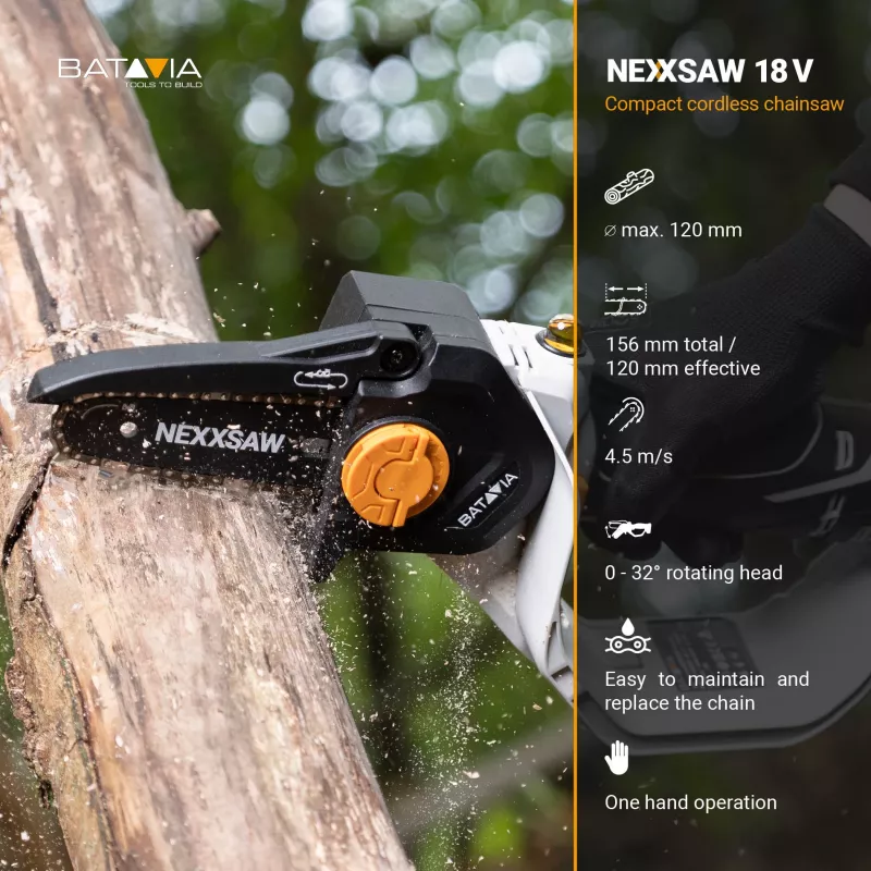 Batavia B.V. 18V Nexxsaw akuga ühe käega kettsaag 6'' V3 - ilma aku ja laadijata | Kettsaag
