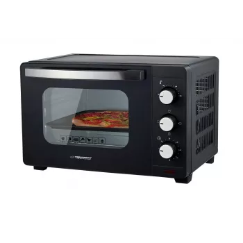 Mini ahi ESPERANZA EKO008N — 20 L, 1280–1300 W, kuni 230°C, 60 min mehaaniline taimer, pöördnupud, klaasuks, eraldiseisev