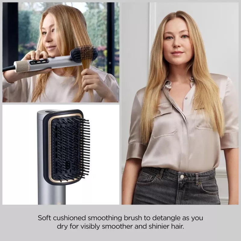 Juuksekujunduskomplekt BABYLISS AS6555E — Airflow tehnoloogia, 4 kuumutusastet, 2,5 m juhe, Hõbedane/Kuldne