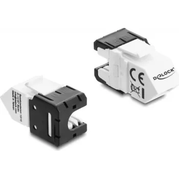 DELOCK Keystone-moodul RJ45 pesa LSA-le Cat.6A 45° nurga all varjestamata 180°