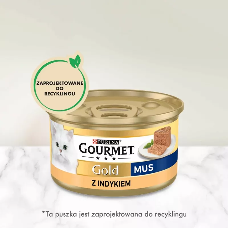 Märg kassitoit Purina Nestlé GOURMET Gold Kalkun 85 g purk täiskasvanud kassidele, ülekaalulisuse valem