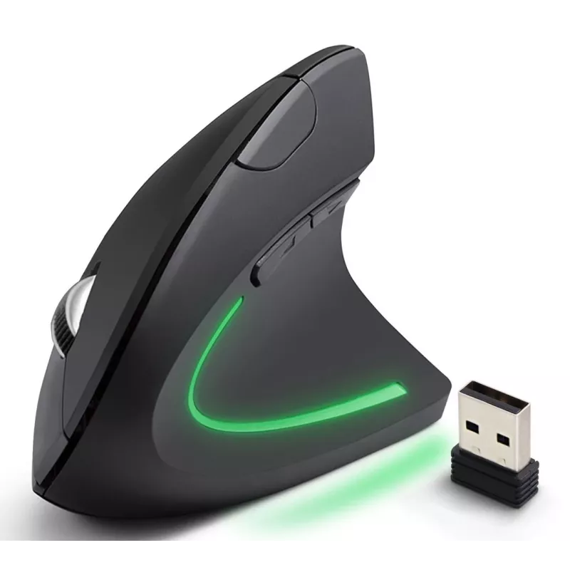 Juhtmevaba hiir ESPERANZA EM133 — ergonoomiline paremakäeline, 1600 DPI, 6 nuppu, 2,4 GHz USB-nanovastuvõtja, 10 m ulatus, must