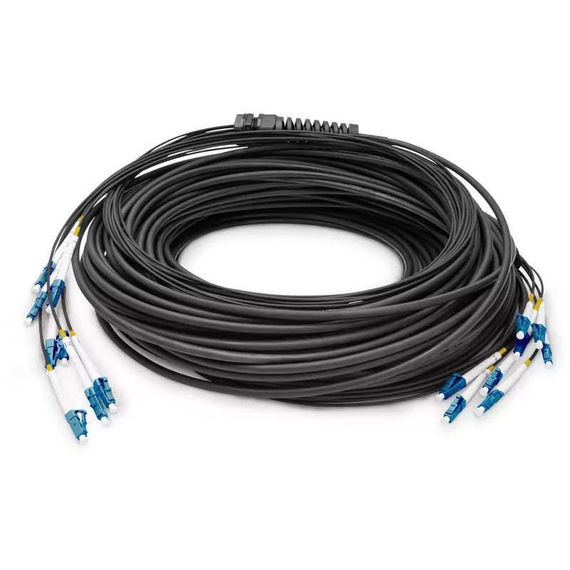 DIGITUS Vorkonfektionierte kiuoptiline universaalne jaotuskaabel, Singlemode OS2, 8 kiudu, LC/UPC - LC/UPC
