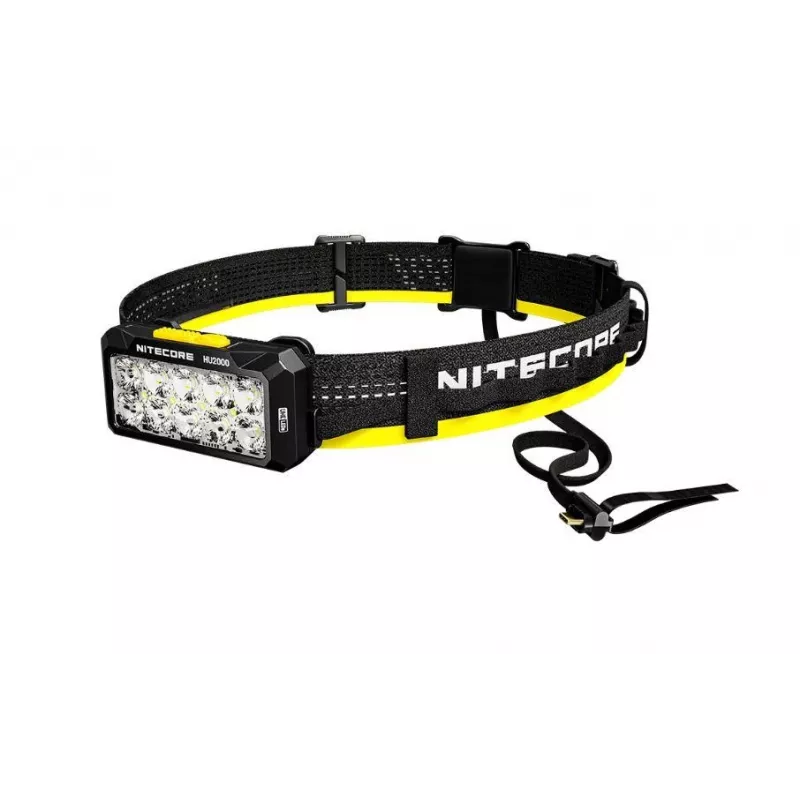 Peapaelaga taskulamp Nitecore HU2000, 10 LED-i, USB-laetav liitium-ioon, alumiinium+polükarbonaat, IP68 veekindel