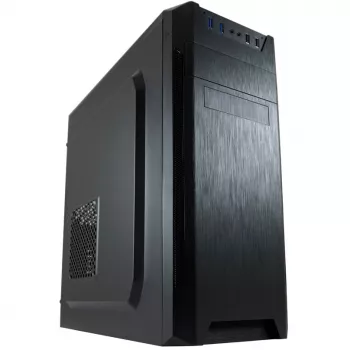 LC Power Classic 7040B - MDT - ATX - ilma toiteplokita - Must, harjatud alumiinium / Must - USB/Audio