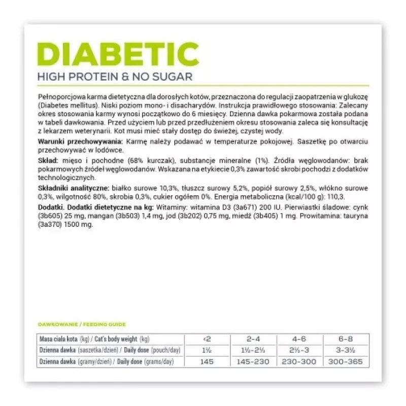 VET EXPERT Veterinary Diet Diabetic Cat - märgtoit kassidele - 100 g