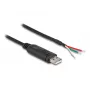 DeLOCK adapterkaabel USB 2.0 Type-A RS-485 jadaliidesele 2 m Must