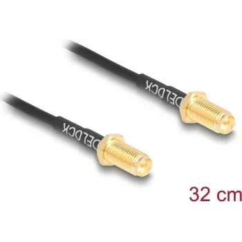 Koaksiaalkaabel DELOCK 90893 RG-174 0,32 m RP-SMA–RP-SMA must