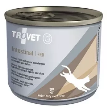 Märg kassitoit TROVET Intestinal FRD 200 g — veterinaardieet seedimise toetamiseks, kana, täiskasvanud, gluteeni- ja sojavaba