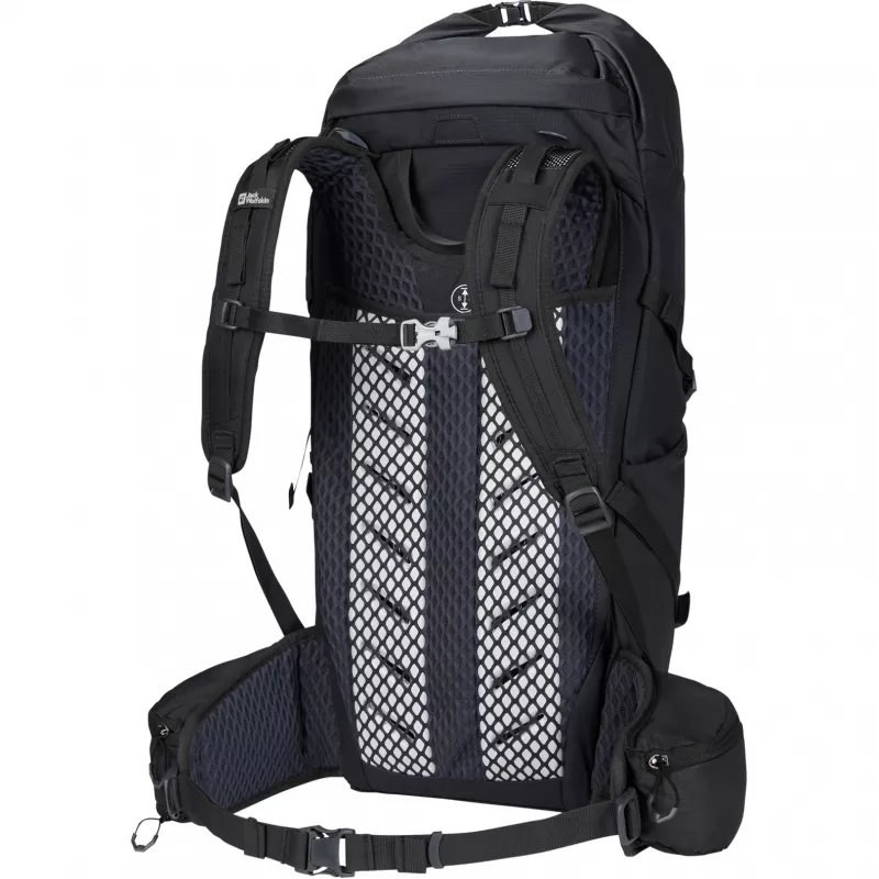 Jack Wolfskin Cyrox Shape 30 S-L seljakott - Must, 30 L