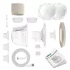 Juhtmeta elektrooniline rinnapump neno VENTO Three-Phase, laetav, kaasaskantav, LCD-ekraan, 150 ml pudel, BPA-vaba, beež