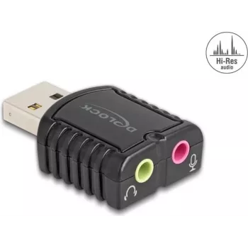 DeLOCK 65964 kaabli soovahetaja USB A-tüüp 3,5 mm Must