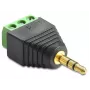 Kaabli adapter DeLOCK 65419 3,5 mm 3p Must Roheline Hõbedane